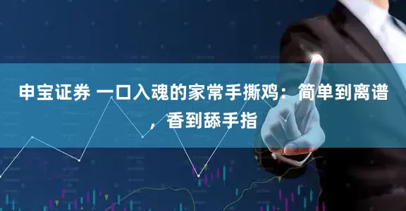 申宝证券 一口入魂的家常手撕鸡：简单到离谱，香到舔手指